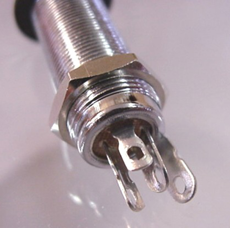 FLUSH MOUNT CYLINDER JACK FOR GUITAR - STEREO