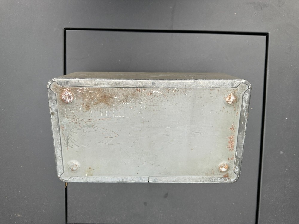 Vintage Steel Lock Box W/Key