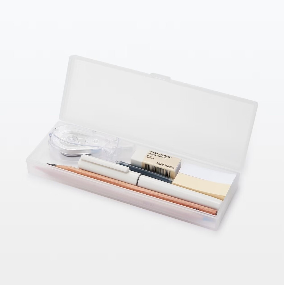 [MUJI] PP Pen Case S / L / with 2 Compartments (Select)