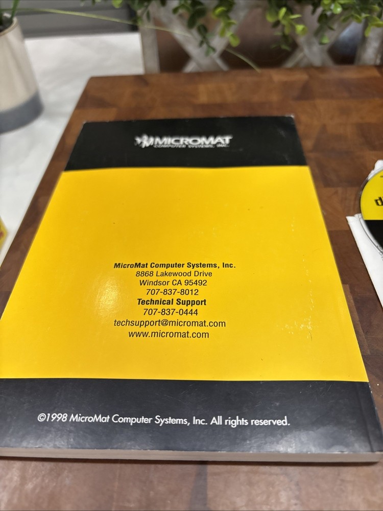 1998 MicroMat - TechTool Pro 2 - For Macintosh - CD & Manual
