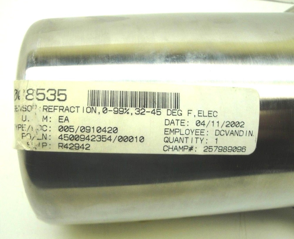 Electron Machine MPR83C-W/U5 Microprocessor Refractometer Sensing Head MPR83