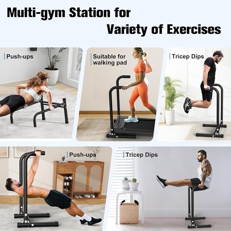 Heavy Duty Dip Stand Solid Steel Construction Adjustable Handles Easy Install US