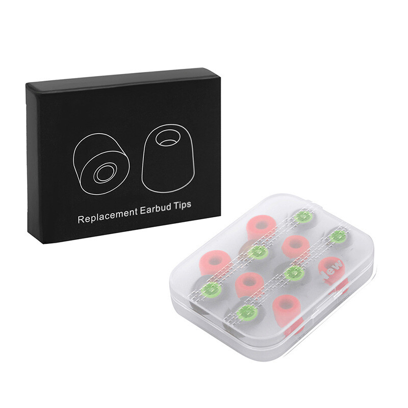 6 Pair Memory Foam Ear Tips Premium Ear Tips Silicone Replacement Earbud Earbuds