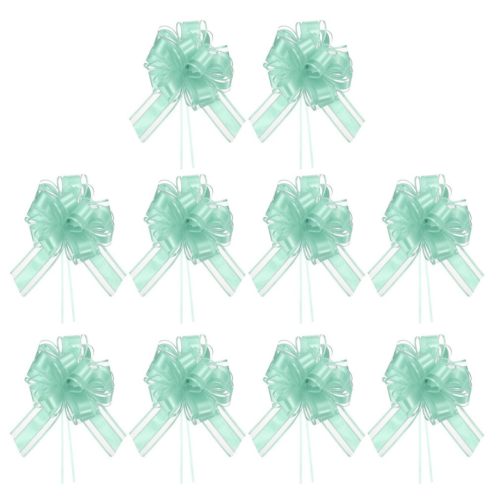Large Gift Bow 8x6 Inch, 10 Pack  Pull Bows for Gift Wrapping, Blue