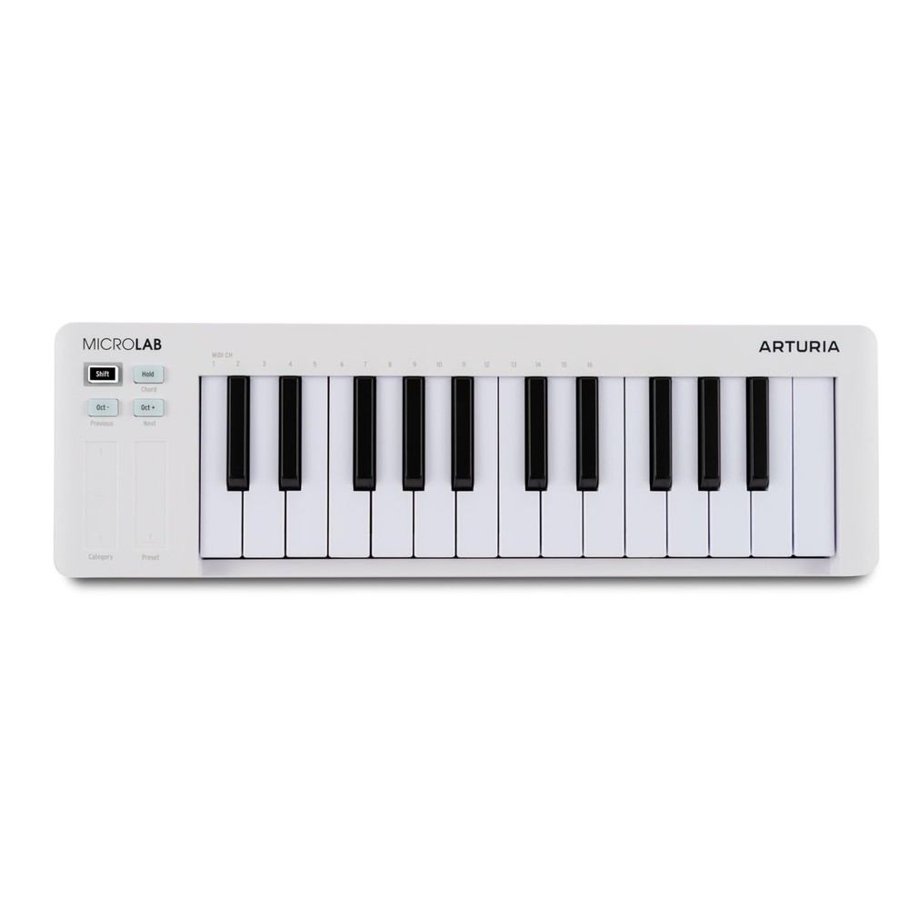 MicroLab Mk3 - Universal MIDI Controller for Music Production - White