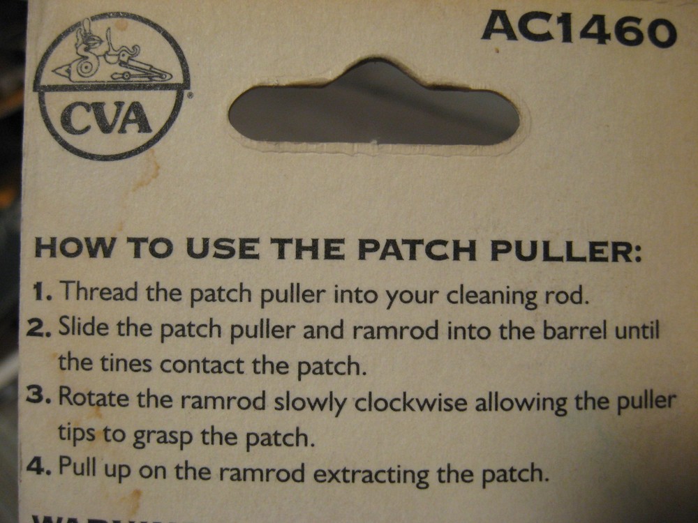 CVA Muzzleloader Patchpuller Patch Puller Worm End - 10-32 Threads - AC1460