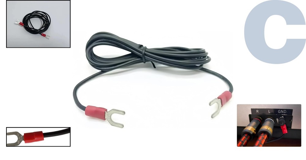 Eliminate Static with 5-ft Ground Wire for Technic Phonograph Turntables