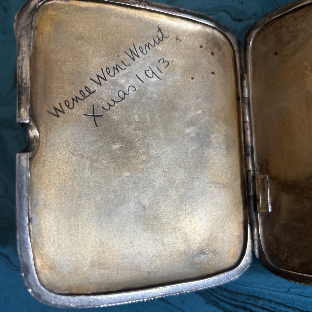 Antique German Rolled Gold Over Silver Cigarette Case