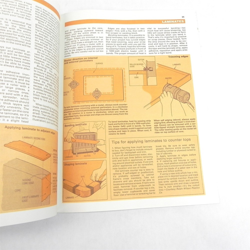 VINTAGE 1982 POPULAR SCIENCE BOOKS BENCHTOP REFERENCE WOOD WORKING BOOK