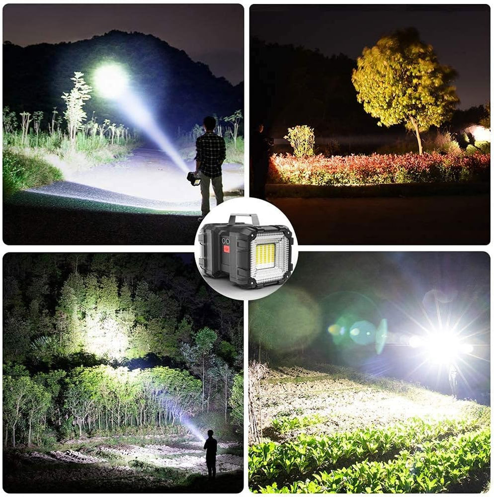 12000LM Rechargeable LED Flashlight - 20H Waterproof Camping Light