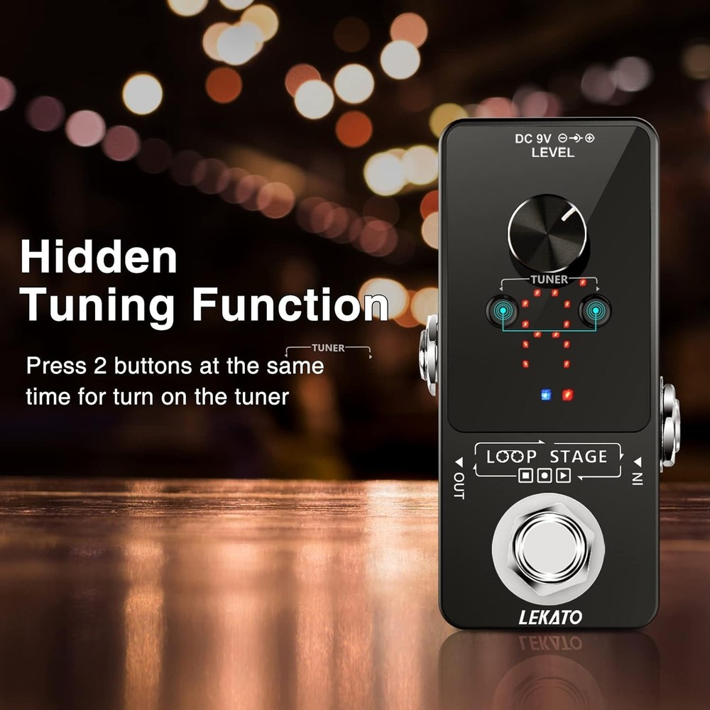 9-Loop Guitar Pedal with 40min Record Time - Black