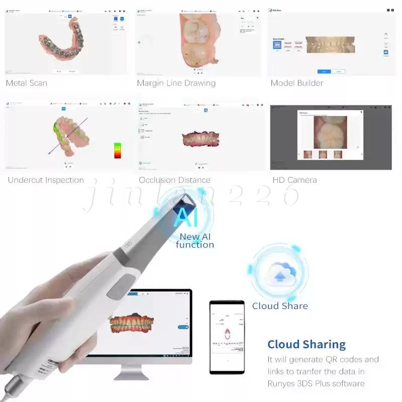 Intra Oral 3D Dental Scanner, Software, extra tips and calibrator