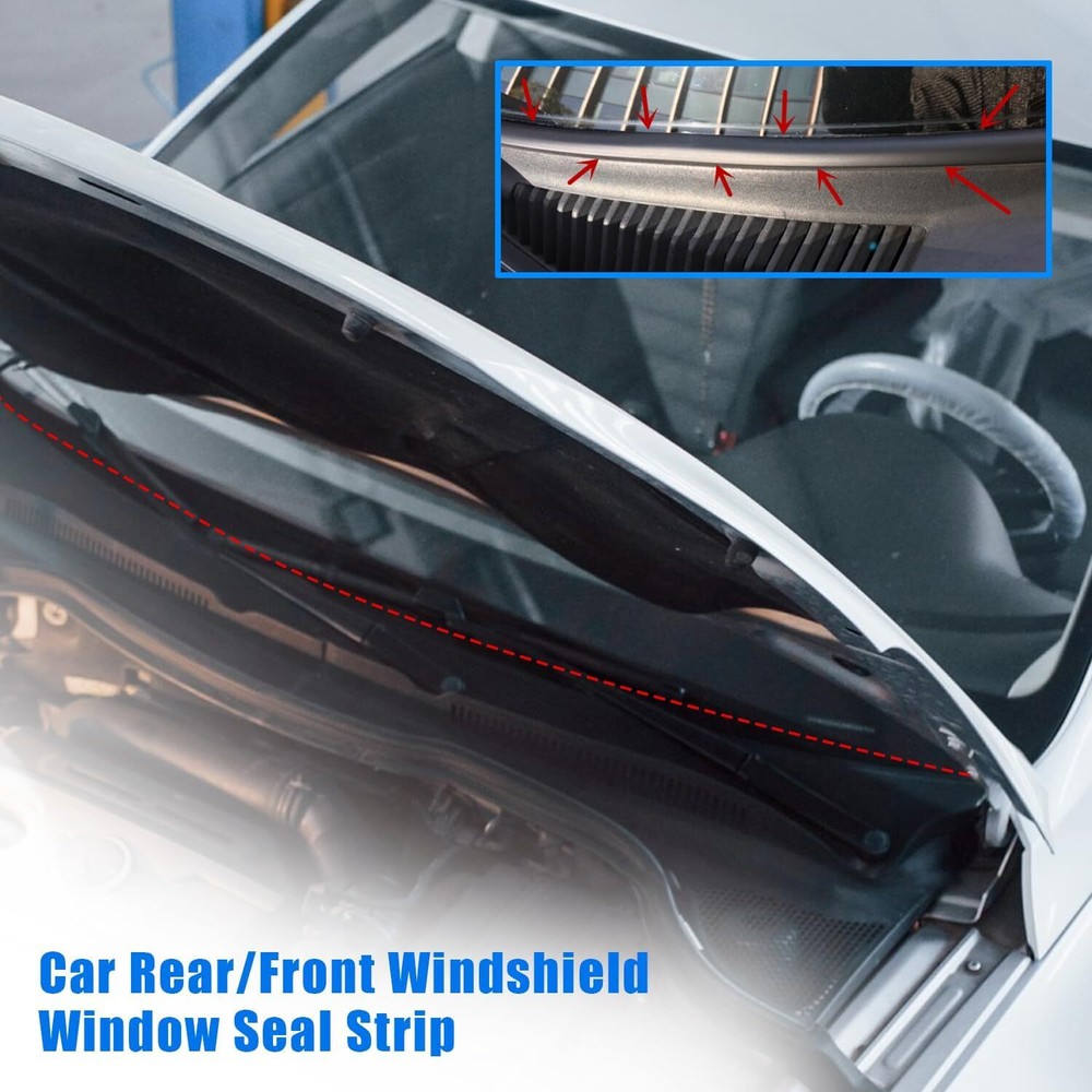 5.9ft For Ram 1500 Cab Rubber Front Windshield Panel Seal Strip Moulding Trim
