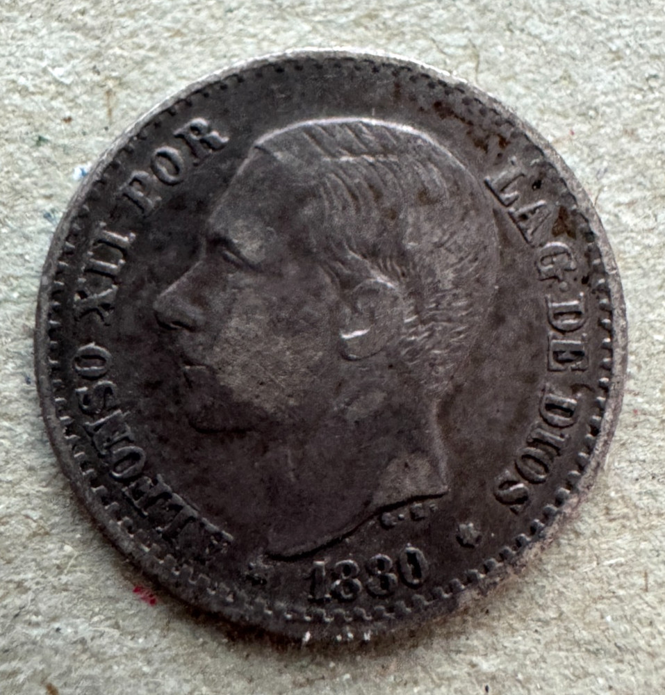 Spain, 50 Centimos, 1880 (80) MSM, KM#685