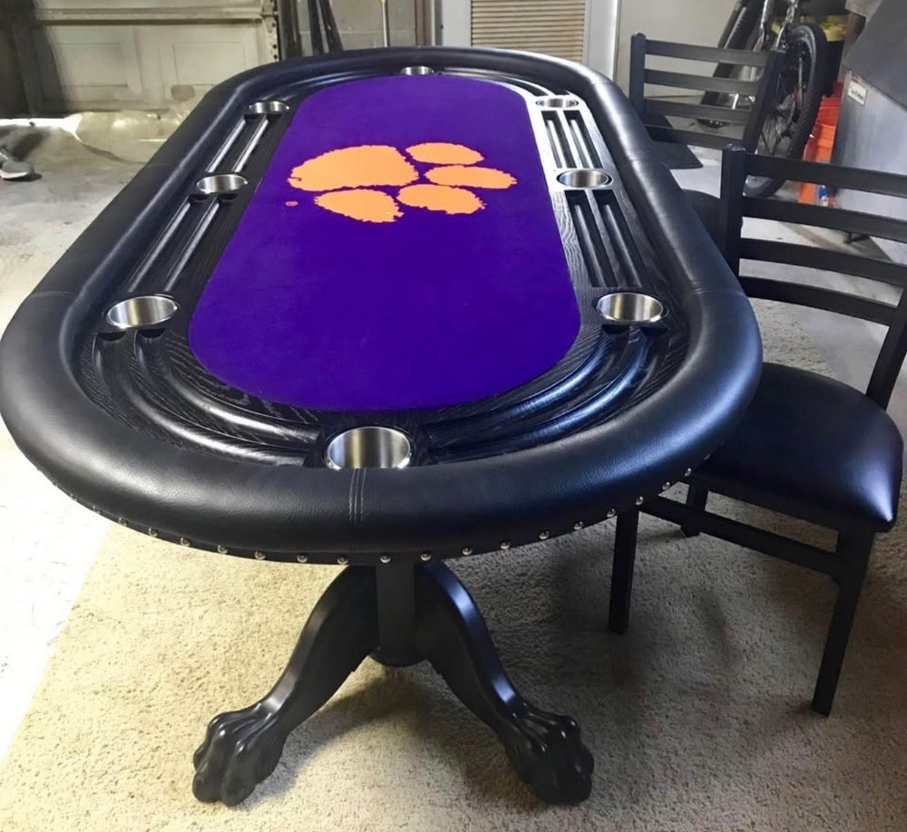 Custom Poker Table and Chairs Clemson
