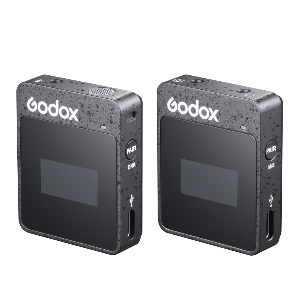 US Godox MoveLink II M2 Wireless Lavalier Microphone Transmitter Receiver Set