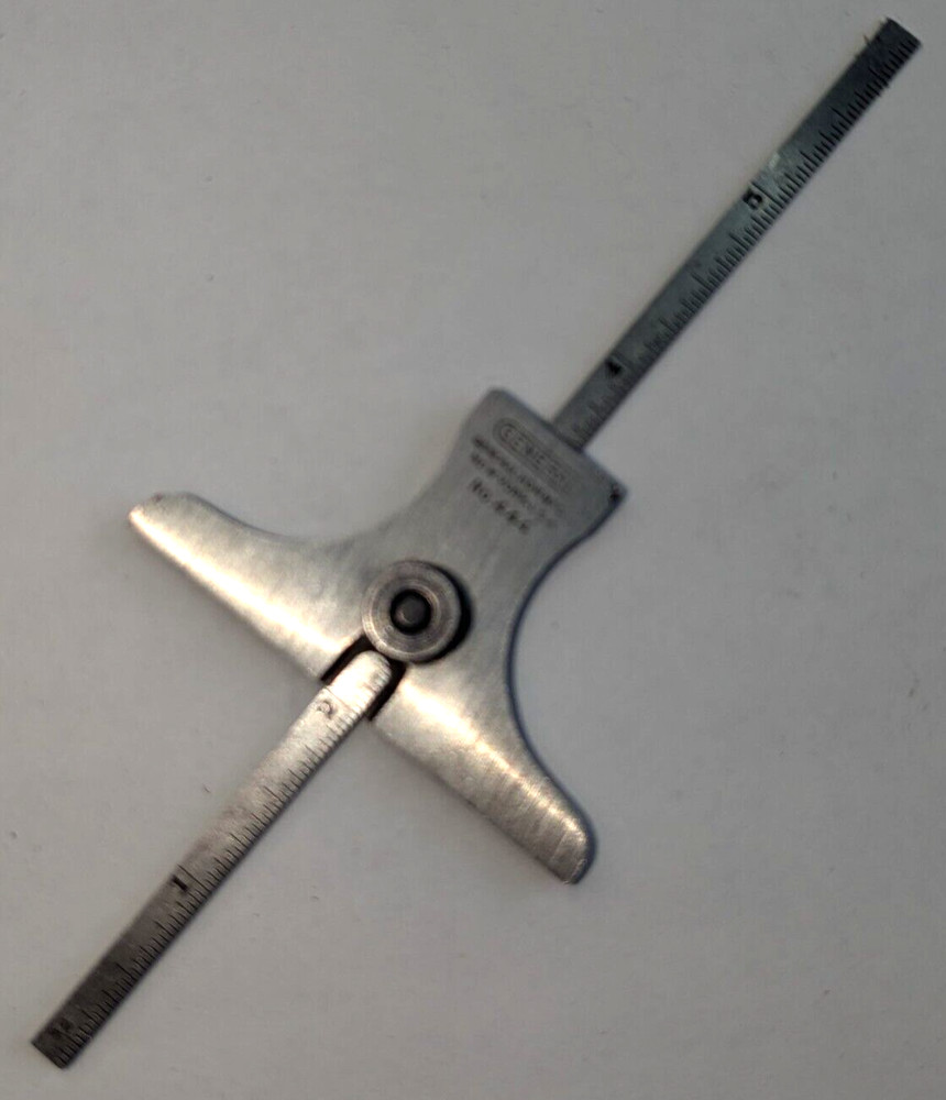 GENERAL HARDWARE MFG DEPTH PROTRACTOR GAGE SCALE NO. 444