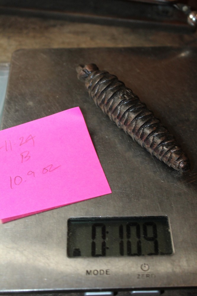 Black Forest Cast Iron Cuckoo Clock 4" Pinecone Weight Part 10.9 oz "B"