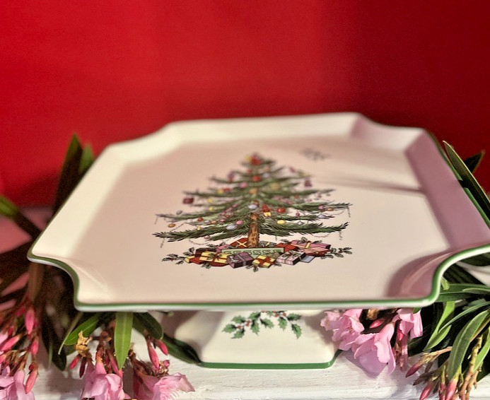 Spode Footed  Christmas Cake Stand