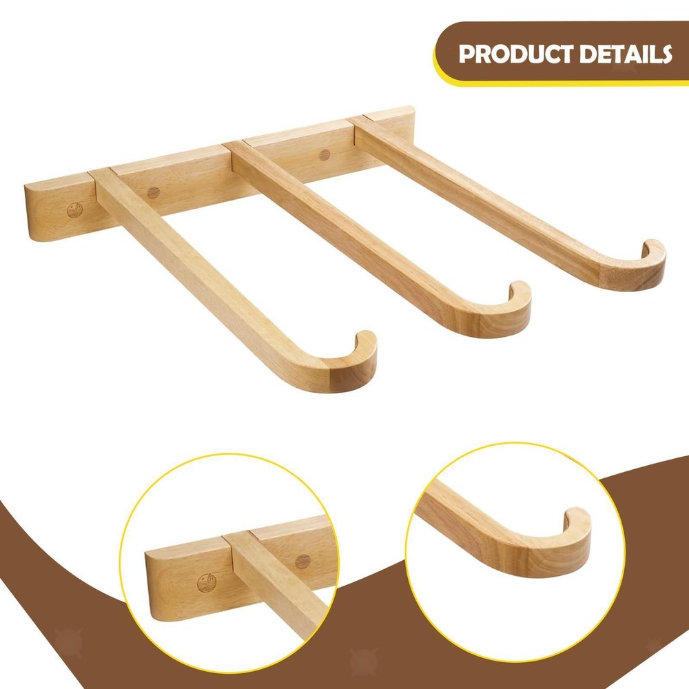 Wooden Vertical Surfboard Wall Rack Holder Easy Install Space Saving Display