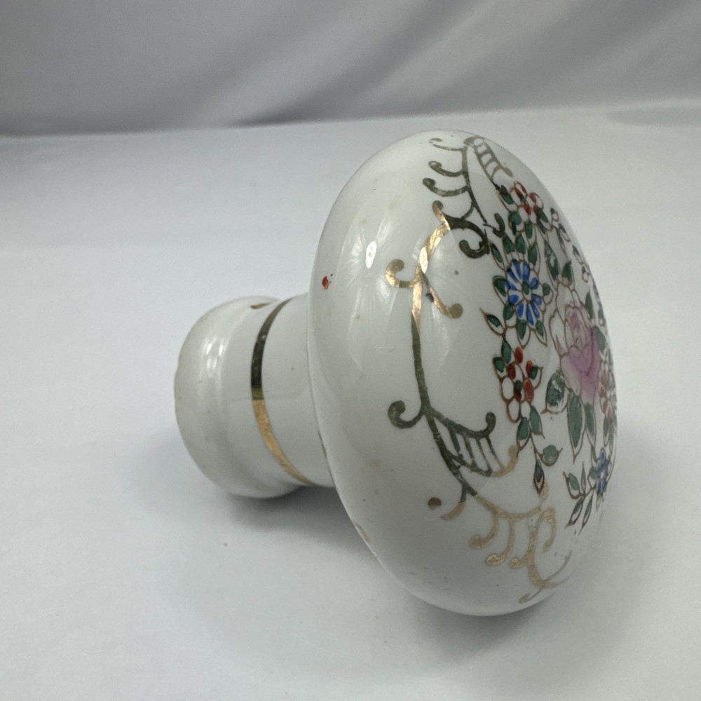 MCM Hand Painted Ceramic Door Knob