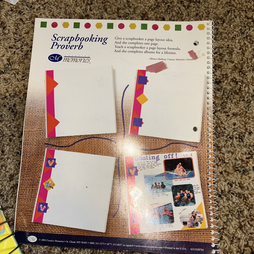 Creative Memories Fast Formulas | 4th Edition | Scrapbook Layout Methods | 2003
