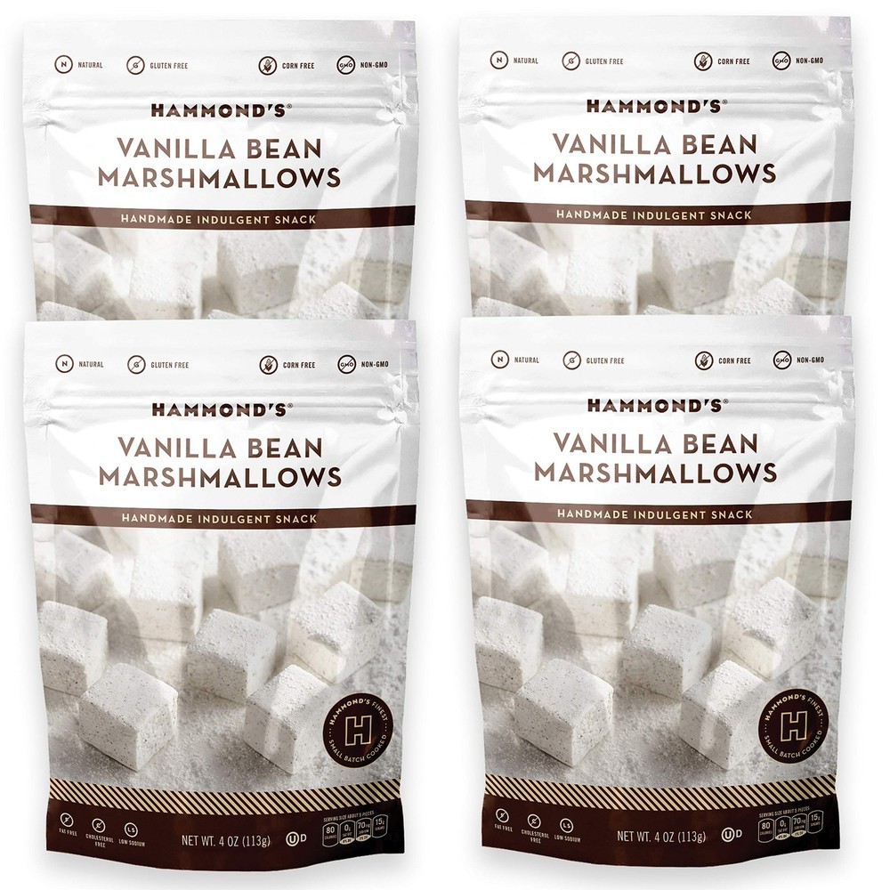 Hammond’s Candies Gourmet Marshmallows – Vanilla Bean | Great for Snacking, H...