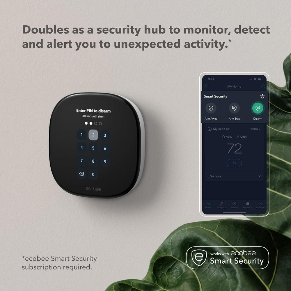 Ecobee EB-STATE6L-01 Smart Thermostat Enhanced Black