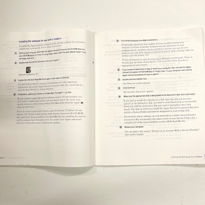 1996 Vintage Book Apple Internet Connection Kit: Getting Started Manual Only
