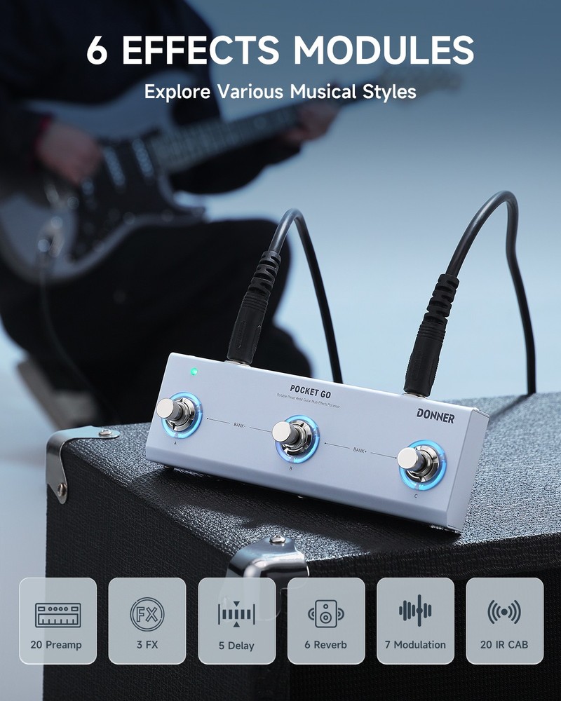 Donner Pocket Go Multi Effects Pedal
