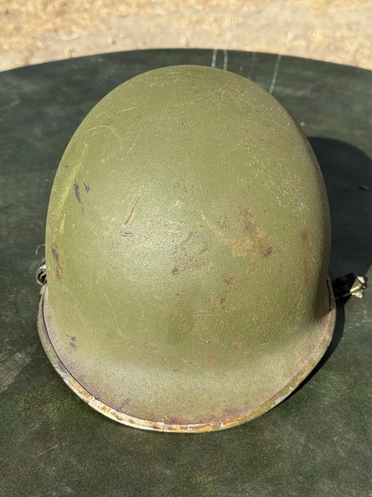 Original WW2 US M1 Helmet Front Seam