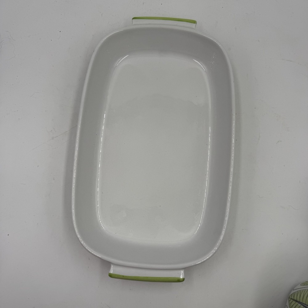 Rorstrand Ovenware Garden Series 1960s MCM Lidded Pot & Rectangular Baking Dish