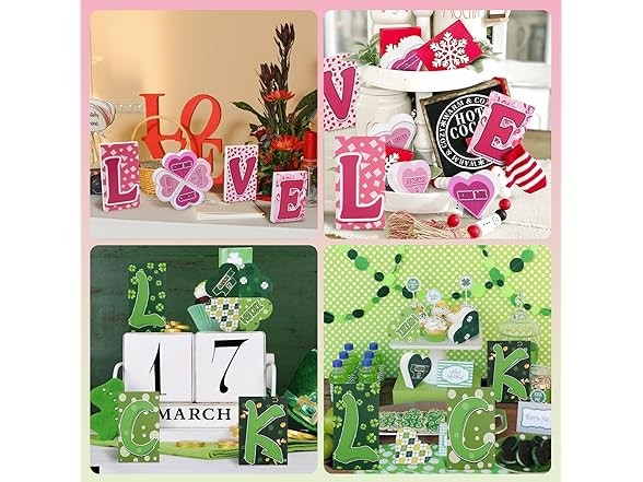 Valentines Day Decorations Tiered Tray