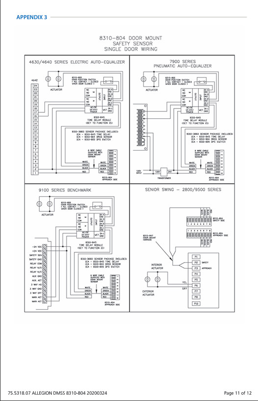 LCN 8310-804 Door Mounted Safety Sensor
