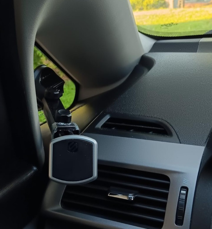 Scosche MagicMount Pro Magnetic Phone Mount with Suction Cup 1 Pack Black Silver