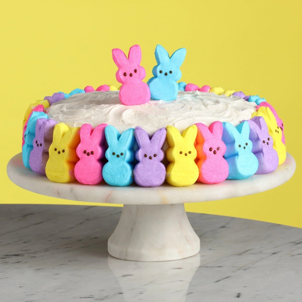 PEEPS, Pink Marshmallow Bunnies Easter Candy, 8 Count (3.0 Ounces)