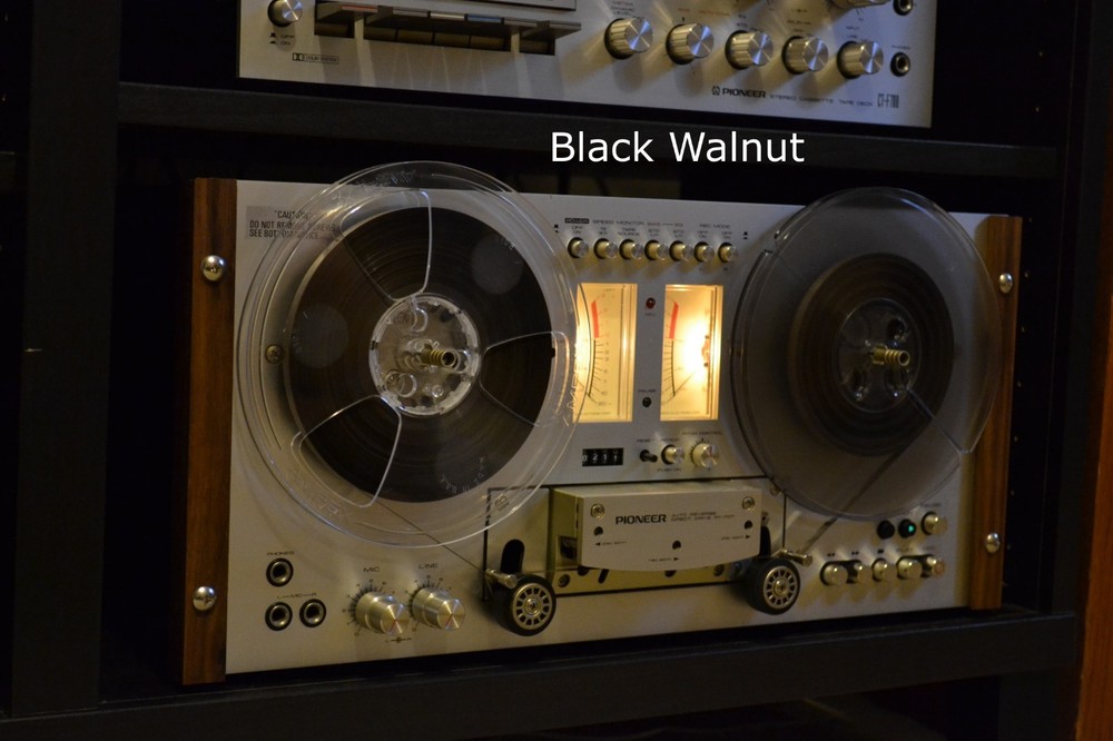 Pioneer RT-707 Side Rails, Solid Black Walnut fits RT-701 too Cheeks Beautiful