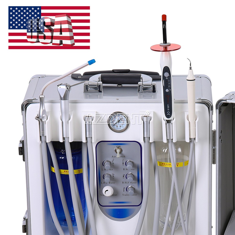 Dental Mobile Delivery Unit Air Compressor Suction System / Handpiece Kit 4Hole