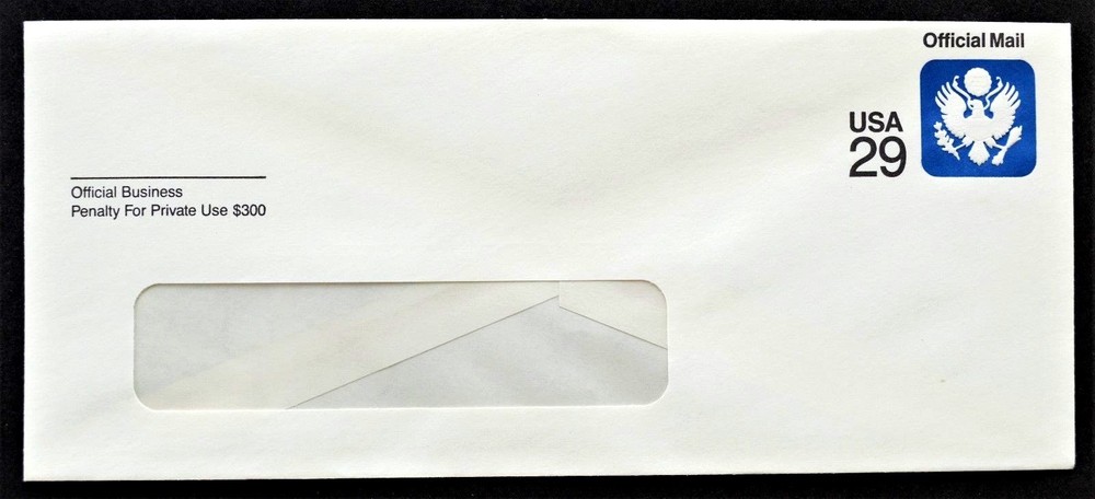 1991 US Sc. #UO84 Official mail envelopes, both regular and window, mint, nice
