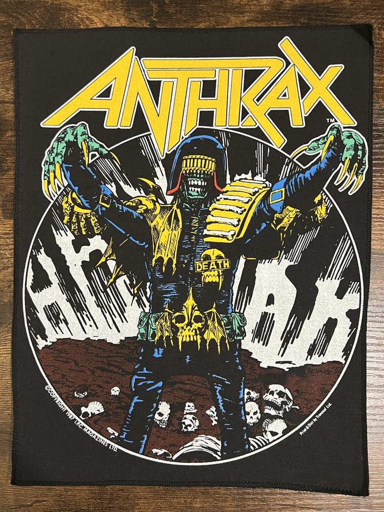 Anthrax Judge Death Vintage Back Patch 1987