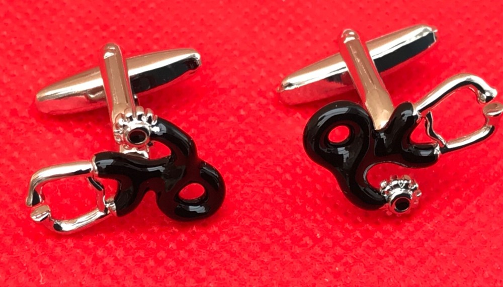 DOCTORS STETHOSCOPE CUFFLINKS BN