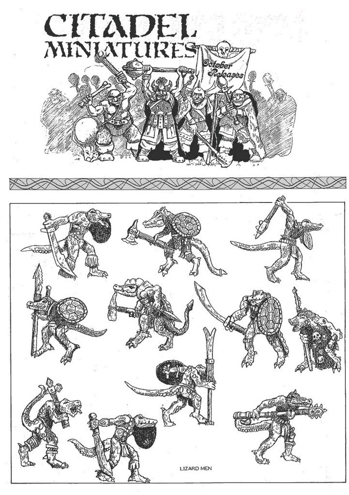 Citadel Warhammer classic 80s pre-slotta C19 Lizardman C