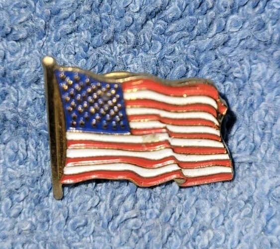 American Flag Hat Pin