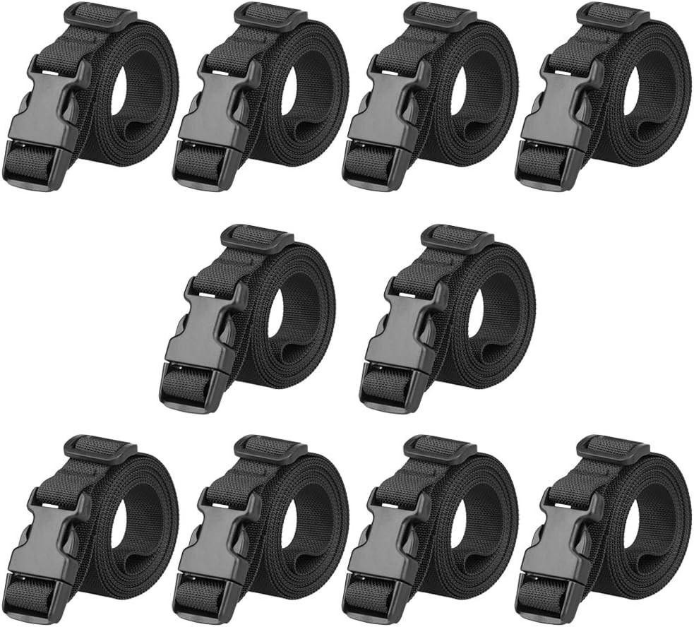 10 Pack Adjustable Packing Straps 78" x 1" - Durable & Versatile Travel Solution
