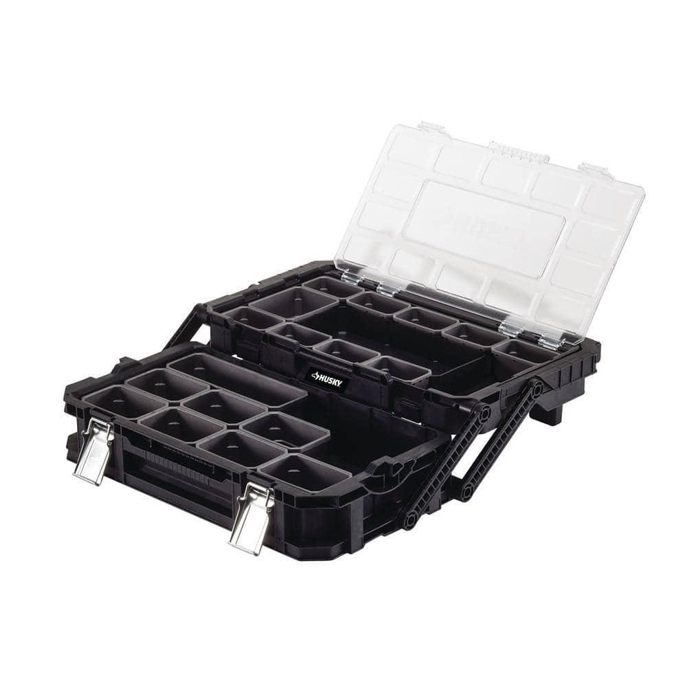 Husky Small Parts Tool Organizer Storage Hardware Case 22-Compartment Plastic