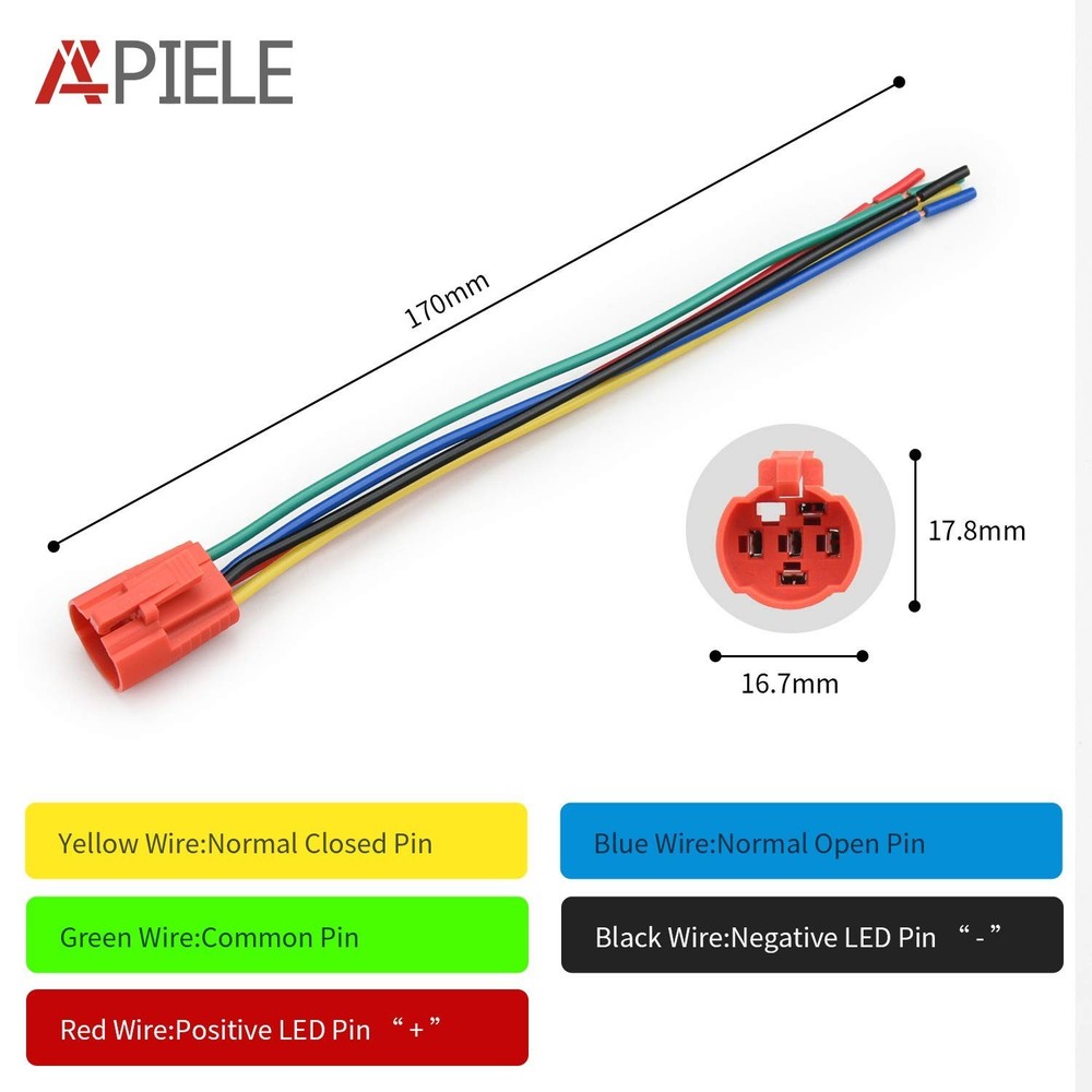 Professional Grade Black Shell Push Button Switch with 12V LED and Rating