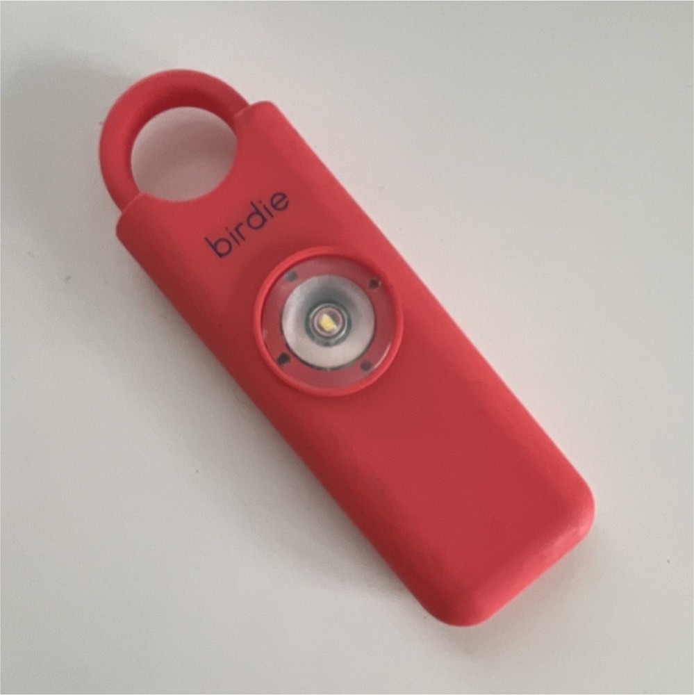 Birdie Red Personal Attack Alarm with Keyring and Flash Light