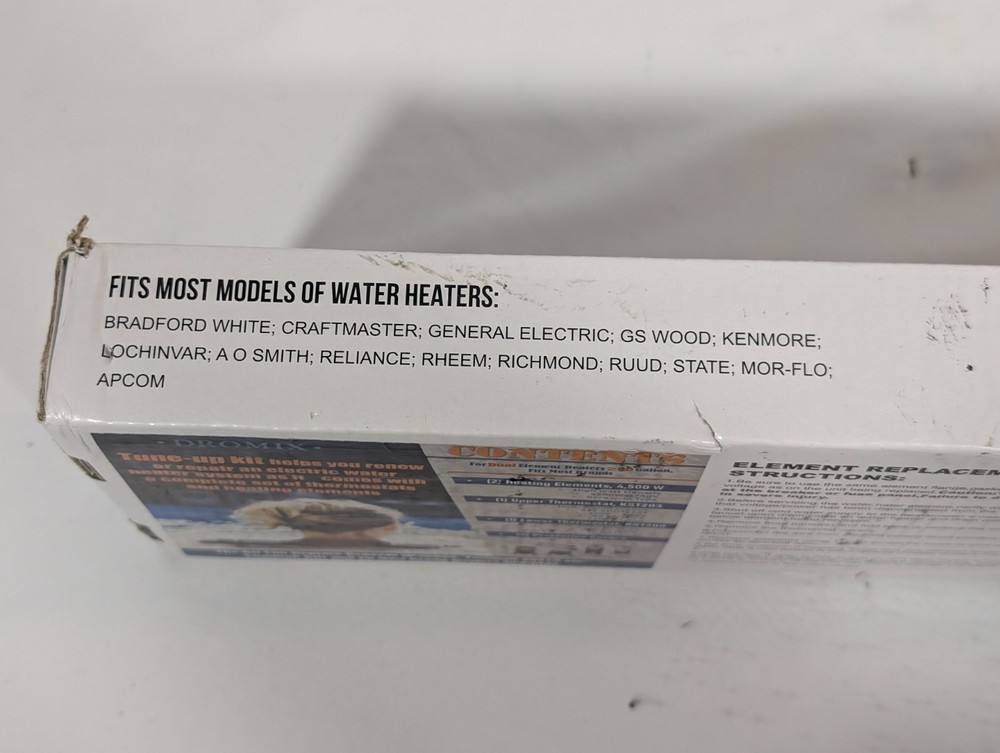 Electric Water Heater Tune-Up Kit, Includes Two 4500W 240V Water Heater Elements