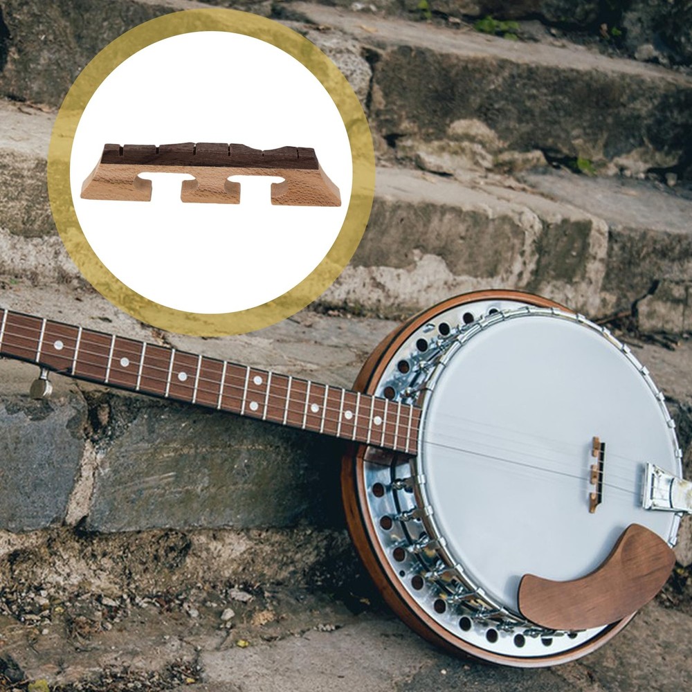 Maple Ebony Bridge 6 String Banjo Replacement