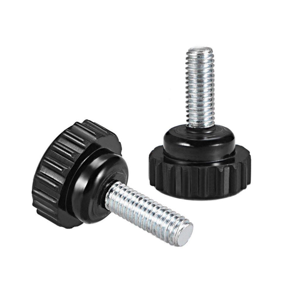 M6 x 15mm male thread knurled locking knobs 4 pcs